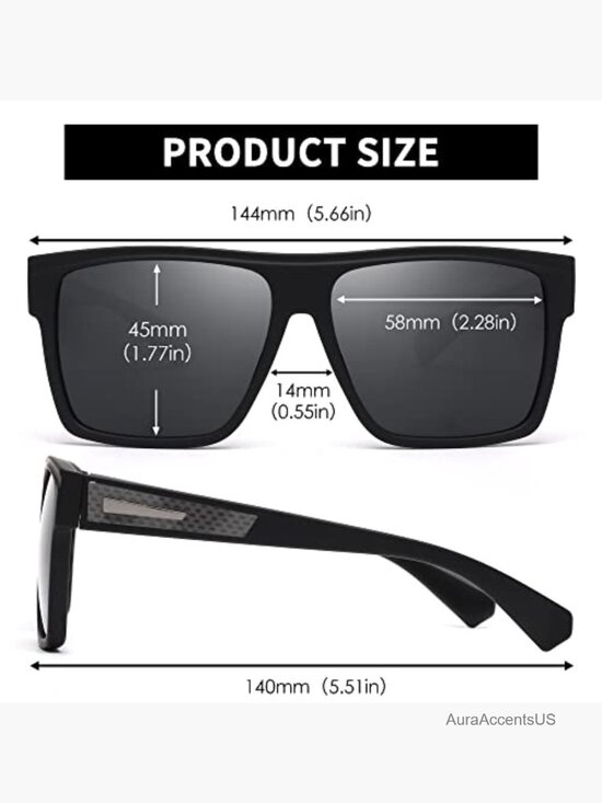 Retro Square Polarized Sunglasses UV400 for Driving Fishing Hiking Golfing main image 5